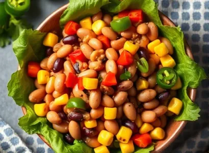 Salade de haricots au piment