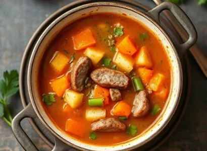 Soupe de légumes en boite