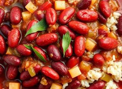 Haricots rouges avec riz