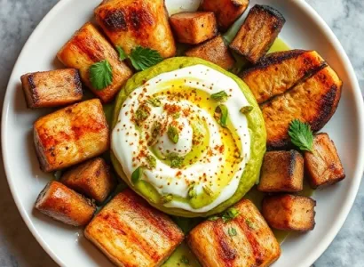Sauce au pistache et yogourt