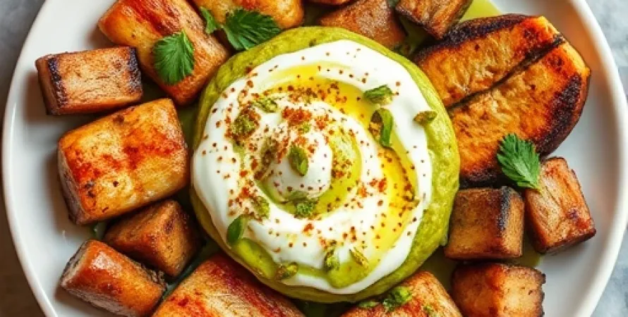Sauce au pistache et yogourt