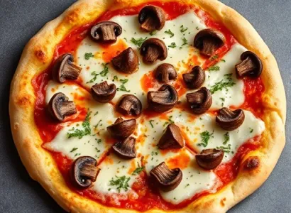 Pizza au chorizo et aux champignons