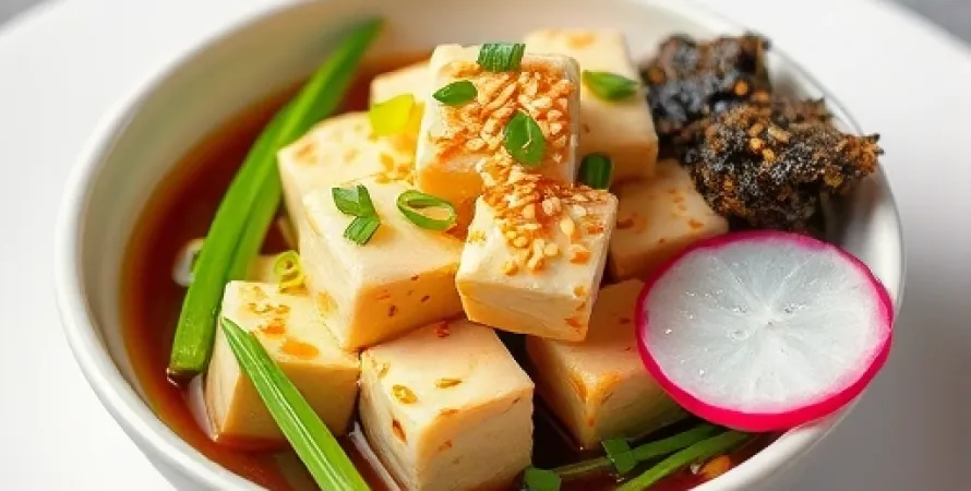 Tofu au sesame et algue