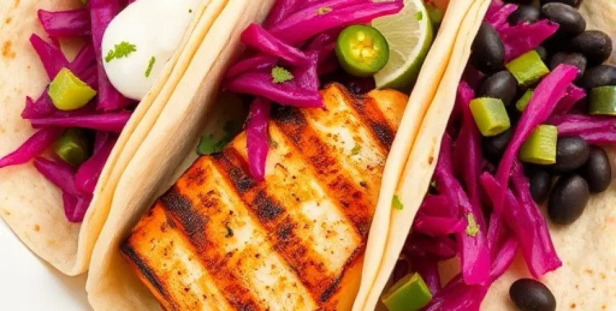 Tacos de poisson mahi mahi
