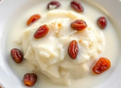 Crème de noix de coco au raisin