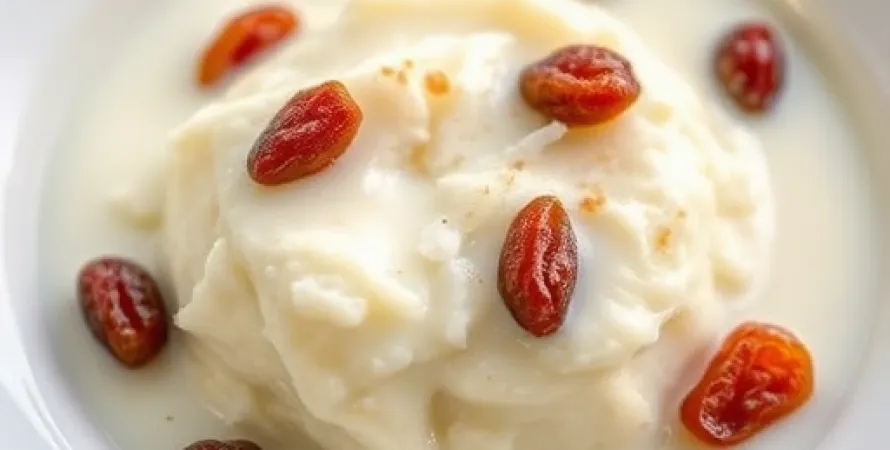 Crème de noix de coco au raisin