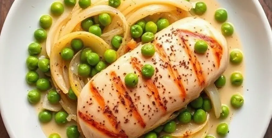 Poulet italien-juif au pois