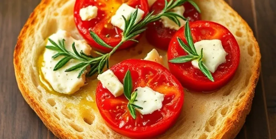 Pain italien aux tomates et au gorgonzola