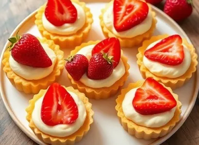 Tartelettes aux fraises et crème citron