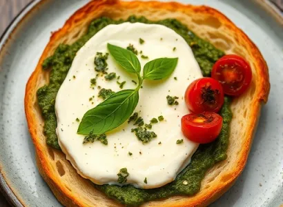 Tartine de fromage de chèvre