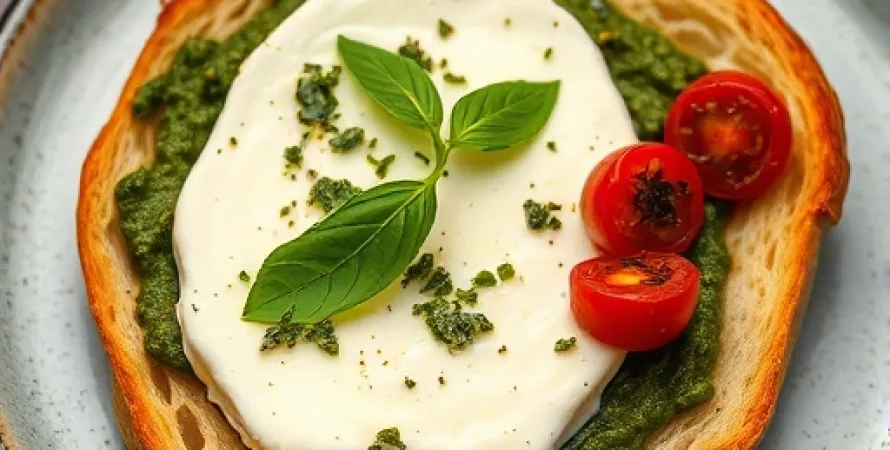 Tartine de fromage de chèvre