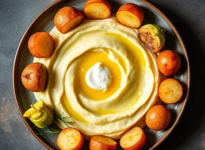 Purée de topinambours et pommes de terre