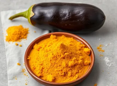 Aubergine au powder de mangue