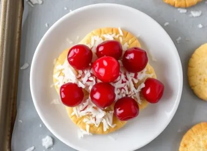 Biscuits aux noix de coco et cerises