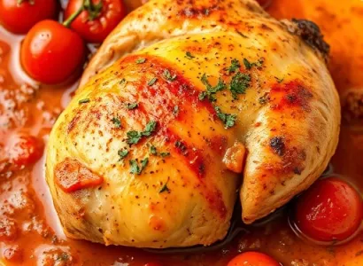Poulet au four aux tomates