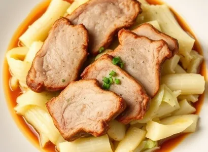 Côtelettes de porc et chou