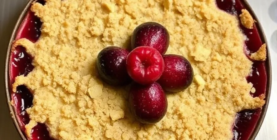 Crumble aux cerises