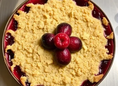 Crumble aux cerises