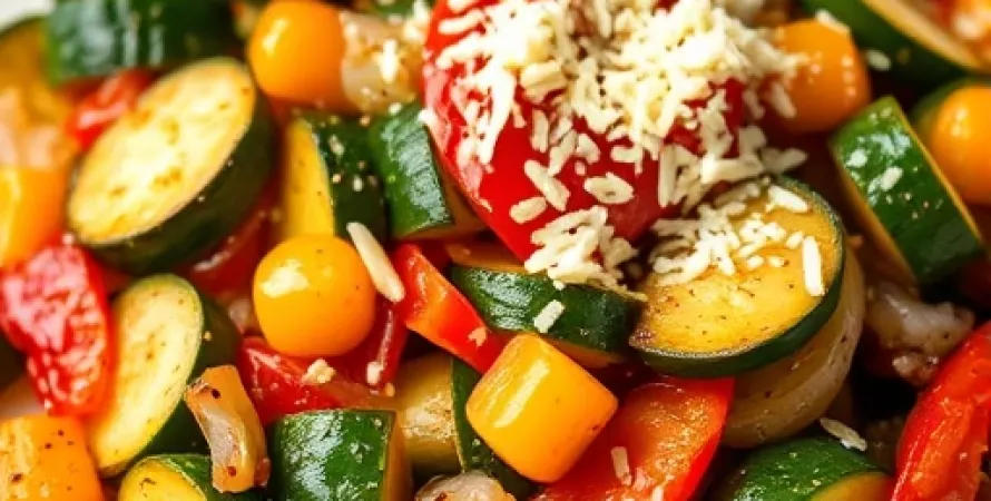 Courgettes et poivrons sautés