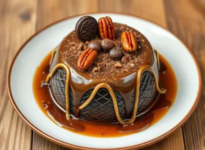 Pouding au Chocolat et Noix de Pécan