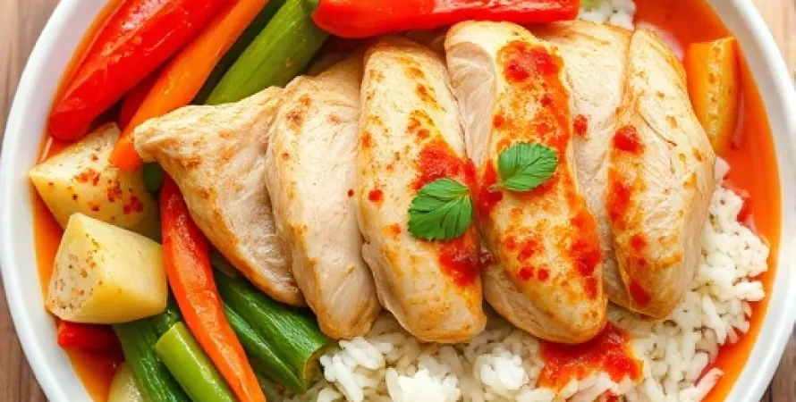 Poulet au coco et chili