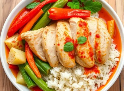 Poulet au coco et chili