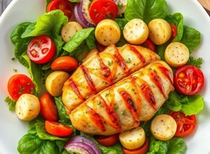 Salade de poulet au paprika