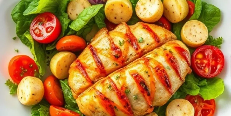 Salade de poulet au paprika