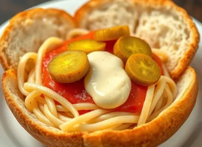 Tartine de bolonne et pickles