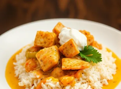 Curry de thon sur riz