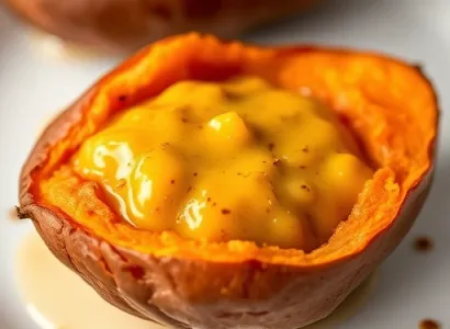 Patates douces à la crème