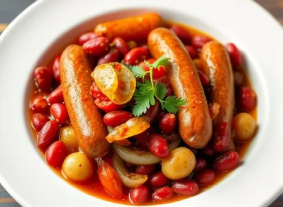 Saucisses et haricots rouges
