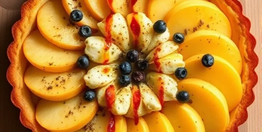 Tarte aux pommes avec trois toppings