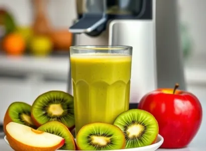 Jus de kiwi et pomme