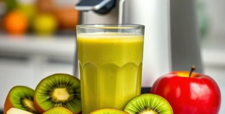 Jus de kiwi et pomme