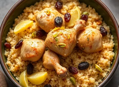Couscous au citron et aux pistaches