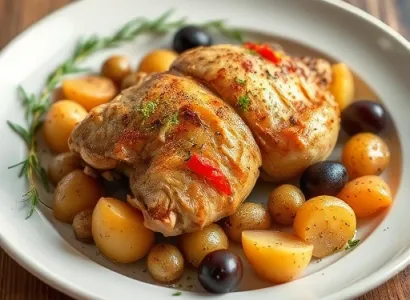 Poulet froid sud-américain aux pommes de terre