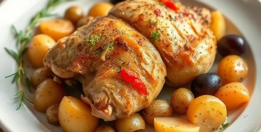 Poulet froid sud-américain aux pommes de terre