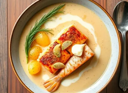 Soupe de saumon à la crème