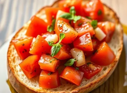 Bruschetta aux tomates fraîches