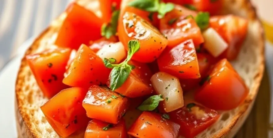 Bruschetta aux tomates fraîches