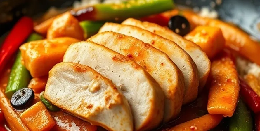 Pôlet de dinde au wok