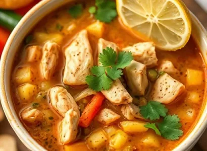 Potage de poulet à la tortilla