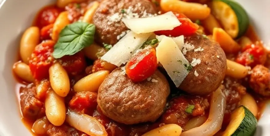 Ragù de saucisses italiennes et haricots cannellini