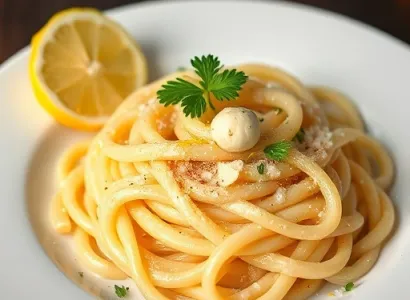 Pâtes au citron et au persil