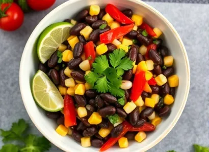 Salade de maïs noir et haricots noirs