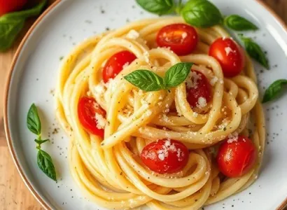 Pâtes herbées parmesan