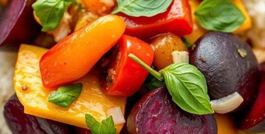 Courge d'été au basilic