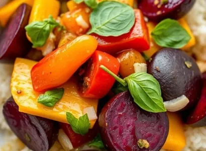 Courge d'été au basilic