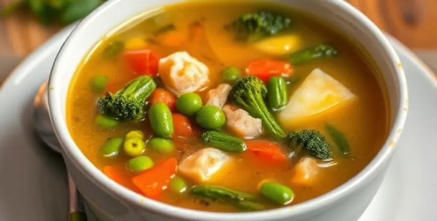 Soupe de légumes à la vapeur